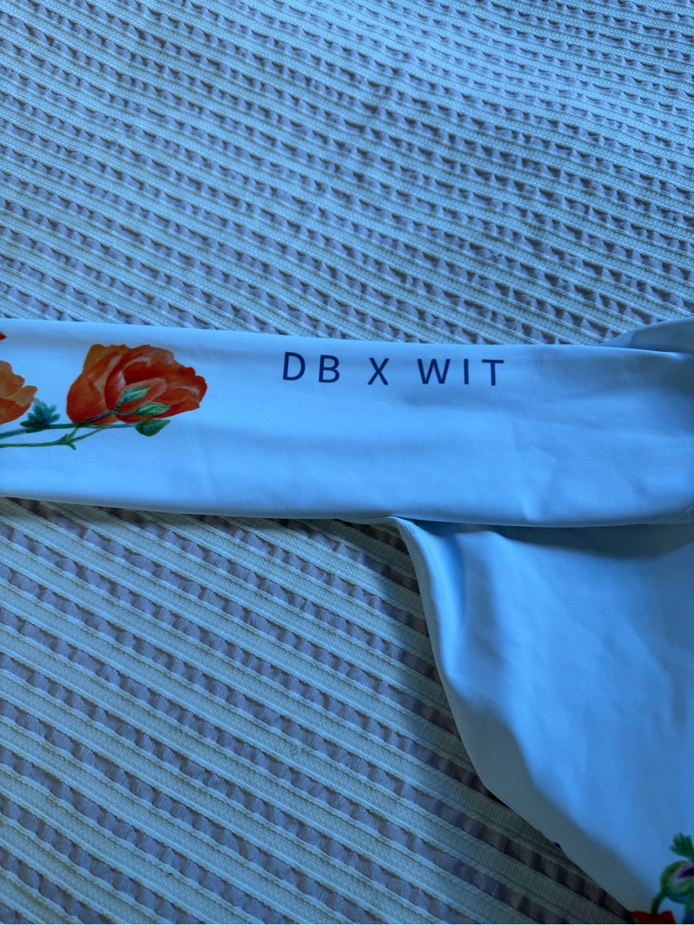 Women’s Floral Long-Sleeve Custom Top - White with Multicolor Garden Print - Picture 4 of 4